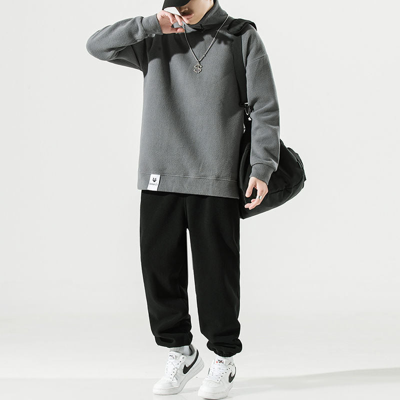 Men Fleece Joggers and Sweatshirt Set