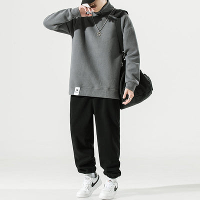 Men Fleece Joggers and Sweatshirt Set