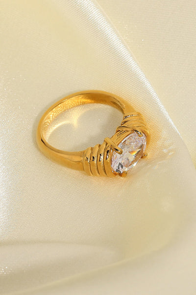 18K Gold Plated Zircon Ring