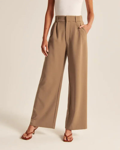 Fitted Wide Leg Pants