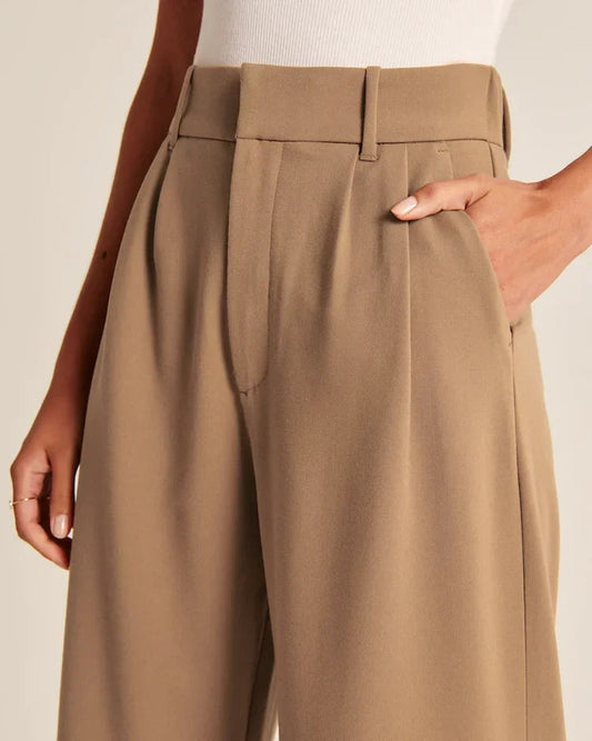 Fitted Wide Leg Pants