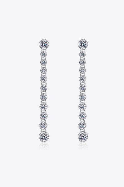 1.18 Carat Moissanite Long Earrings