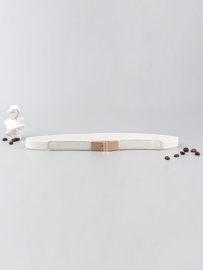 PU Elastic Skinny Belt
