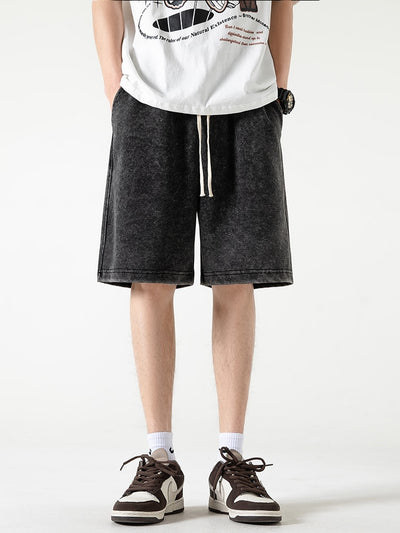 Distressed Cotton Sweatshorts