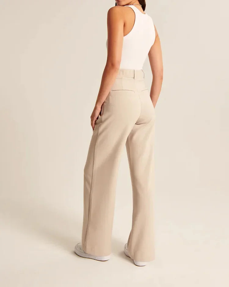 Fitted Wide Leg Pants
