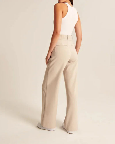 Fitted Wide Leg Pants