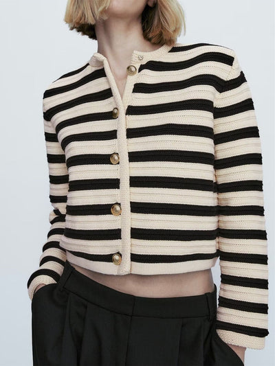 Striped Cardigan Jacket