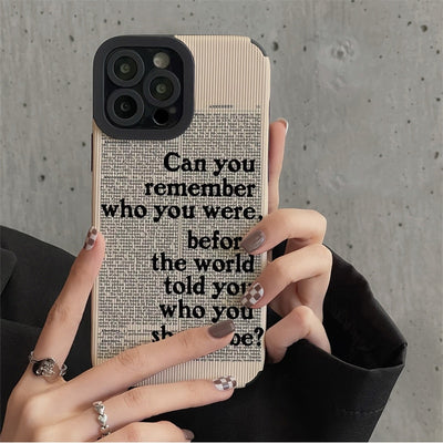 Remember Who You Were iPhone Case