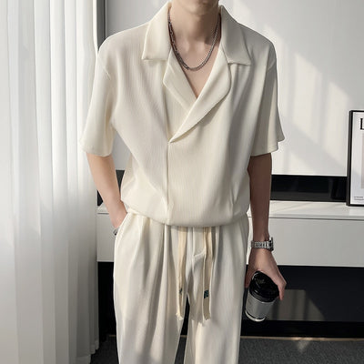 Pleated Sets Men Fashion Casual