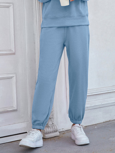 Elastic Waist Joggers with Pockets