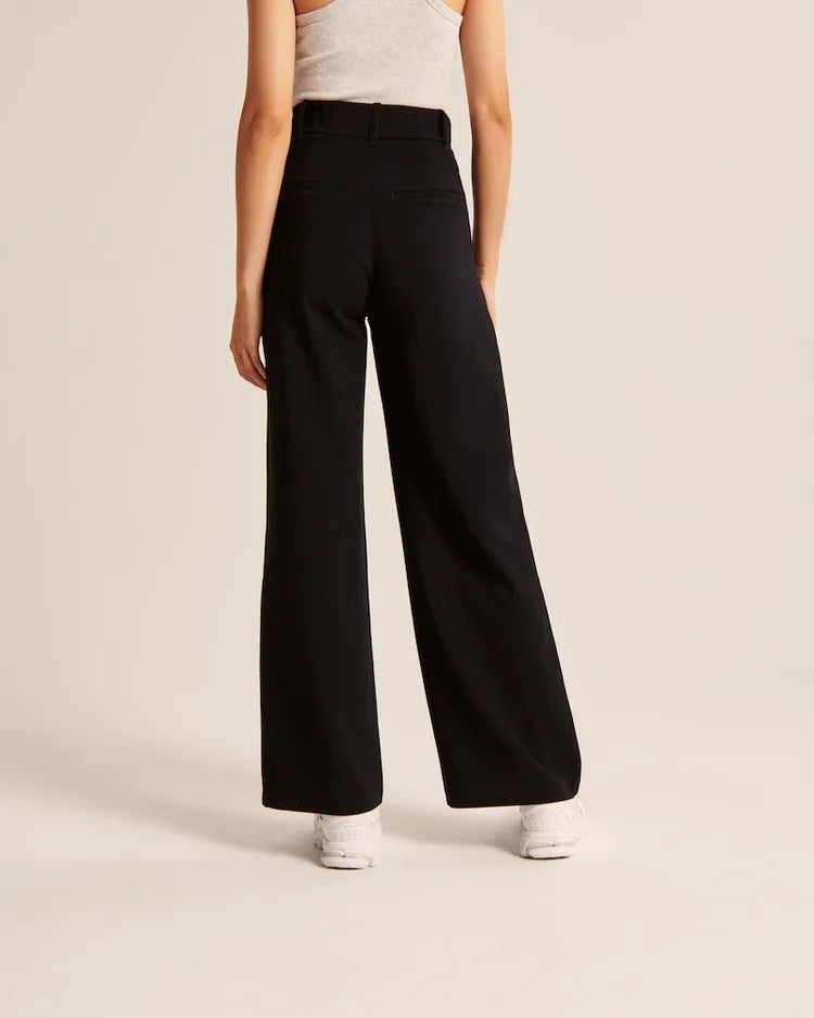 Fitted Wide Leg Pants