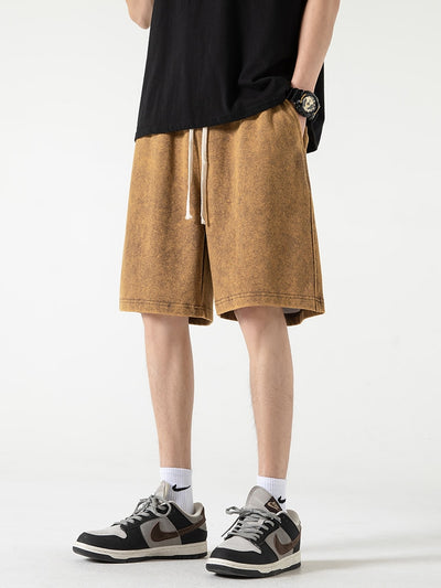 Distressed Cotton Sweatshorts