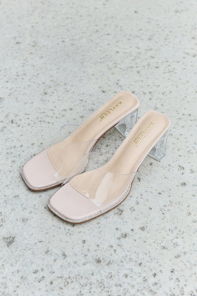 Clear Block Heels