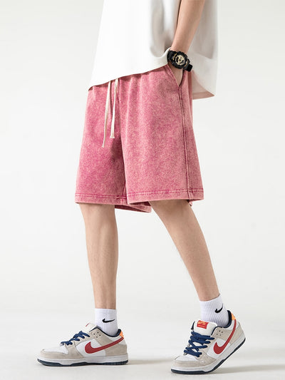 Distressed Cotton Sweatshorts