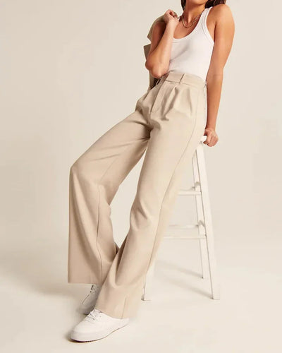 Fitted Wide Leg Pants