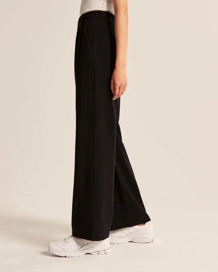Fitted Wide Leg Pants
