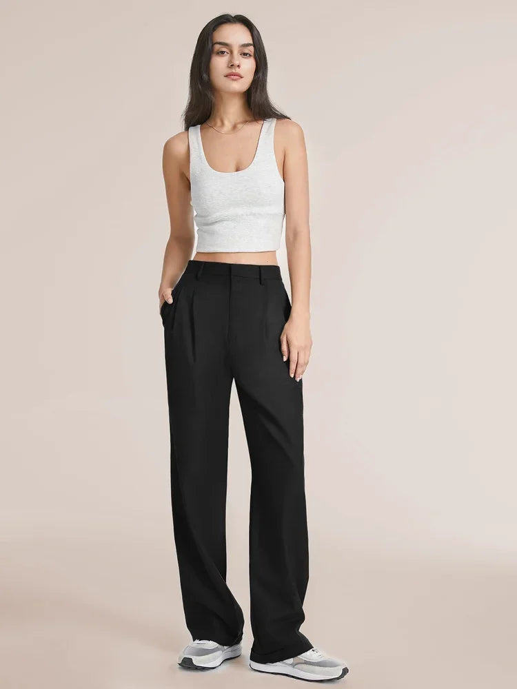Fitted Wide Leg Pants