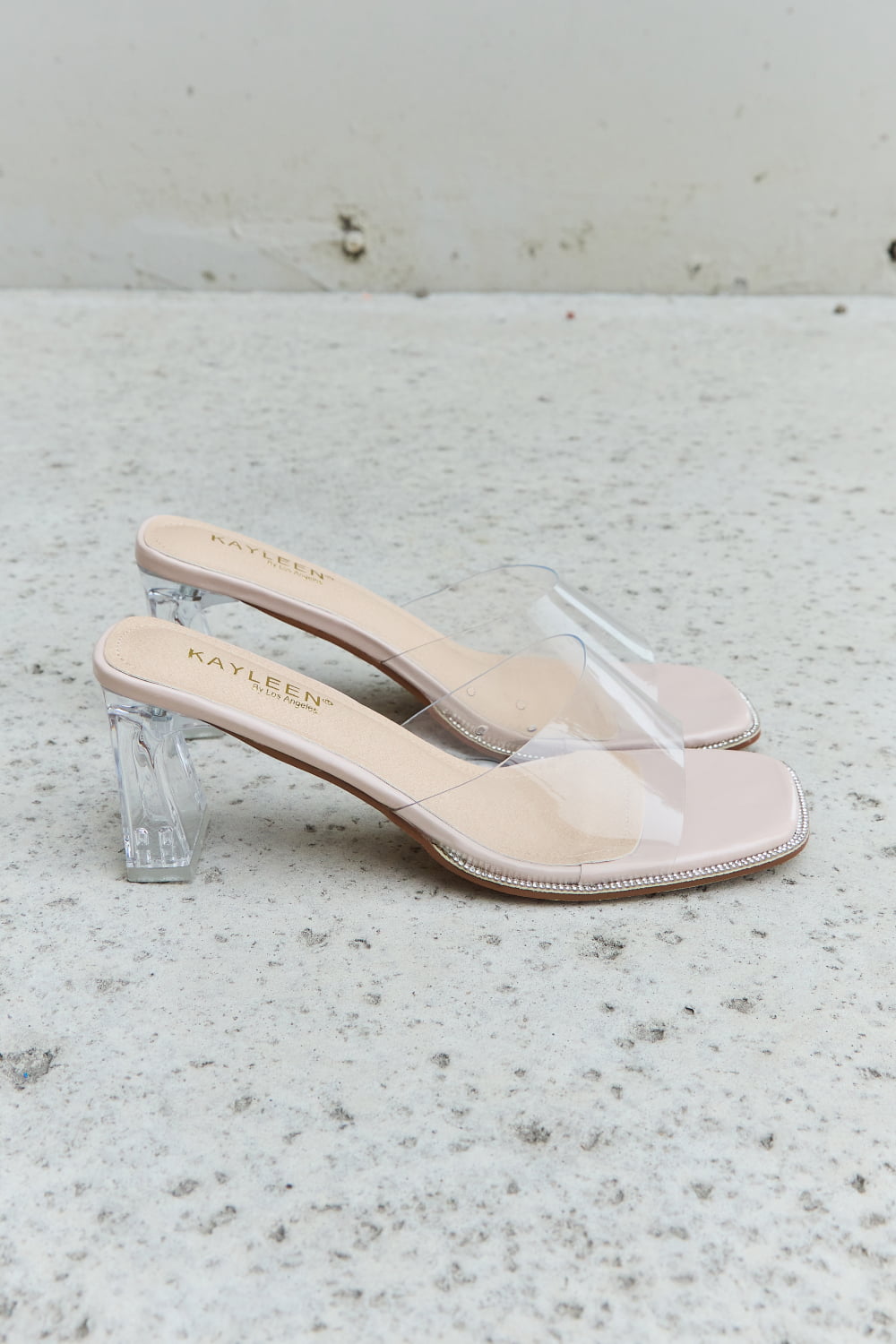 Clear Block Heels