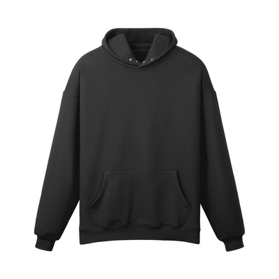 Fleece-lined Snap Collar Men’s Hoodie