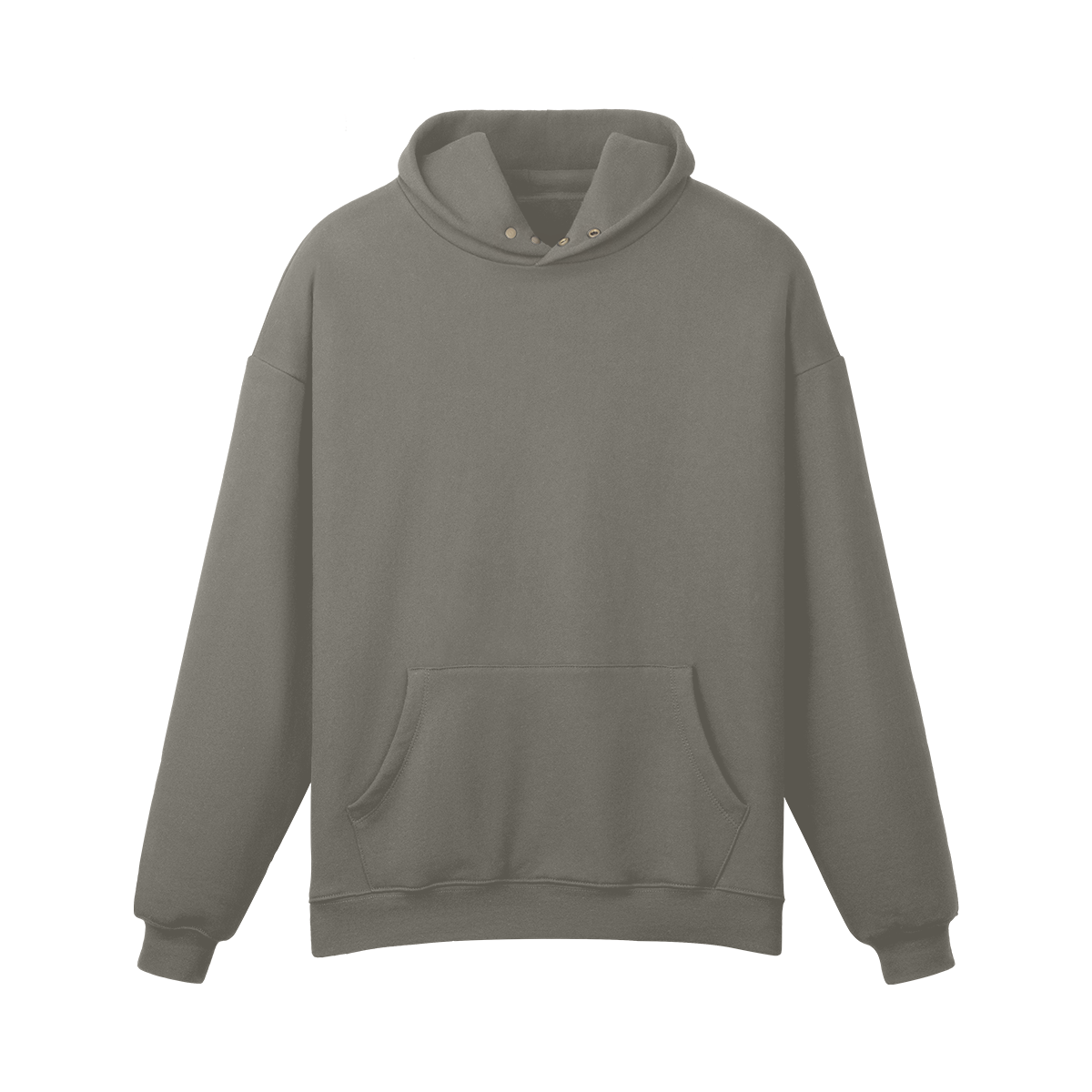 Fleece-lined Snap Collar Men’s Hoodie
