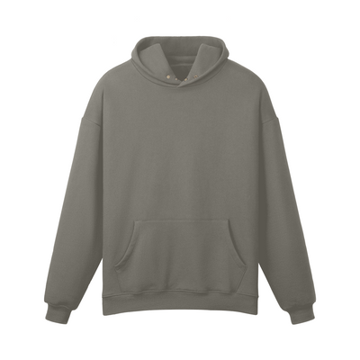 Fleece-lined Snap Collar Men’s Hoodie